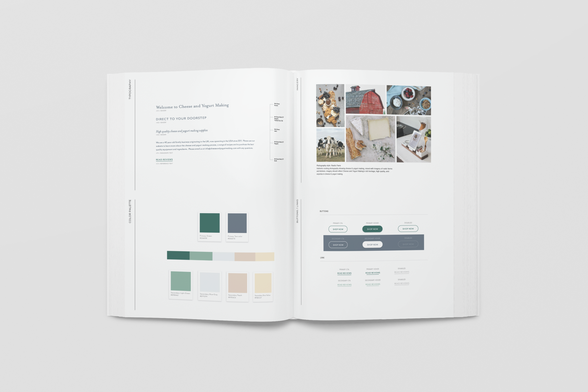 Cheese and Yogurt Color Palate and Brand Guidelines | Creatif Media Group