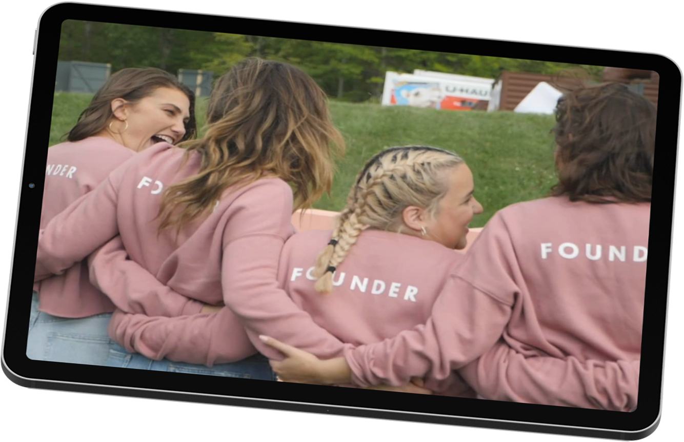 Breasties Founders with Sweatshirts | Creatif Media Group