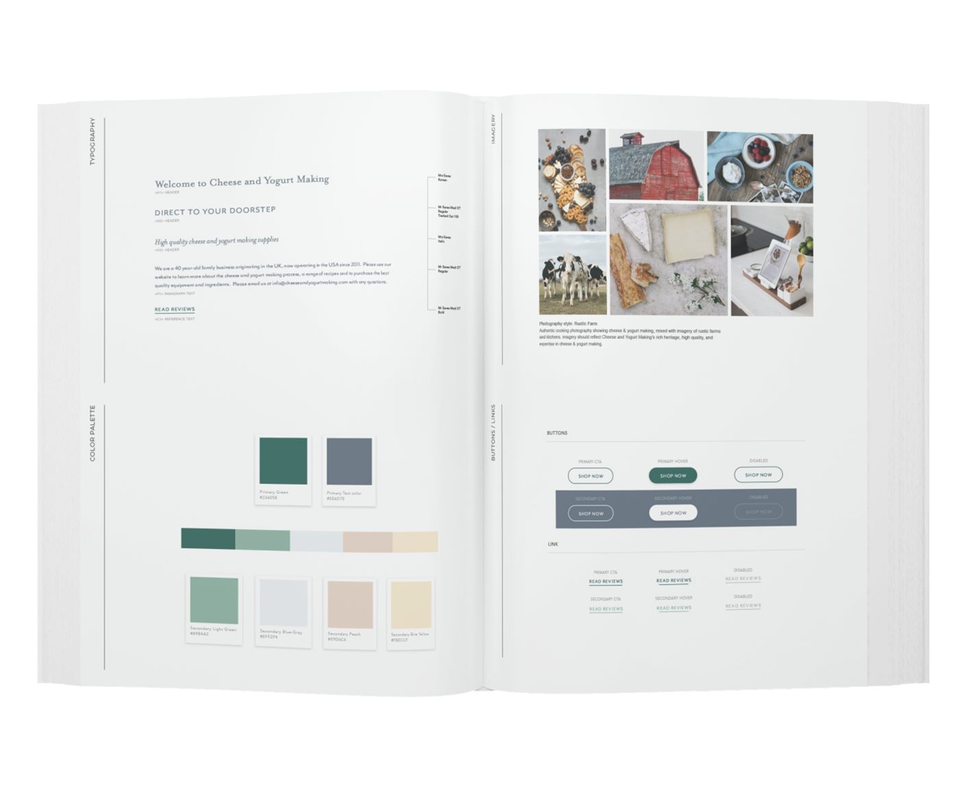 Cheese and Yogurt Color Palate and Brand Guidelines | Creatif Media Group